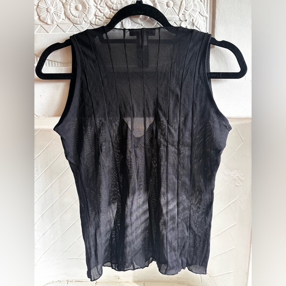 Kenneth Cole Sheer Ruffle Tank Top - Picture 4 of 7